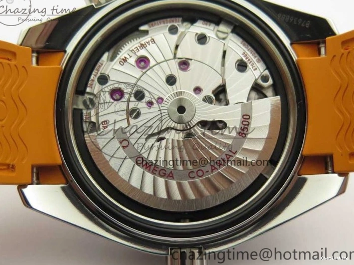 0317 Planet Ocean Professional Orange Bezel 42mm 1:1 VSF Best Edition on Orange Rubber Strap A8500 Super Clone Original 7947